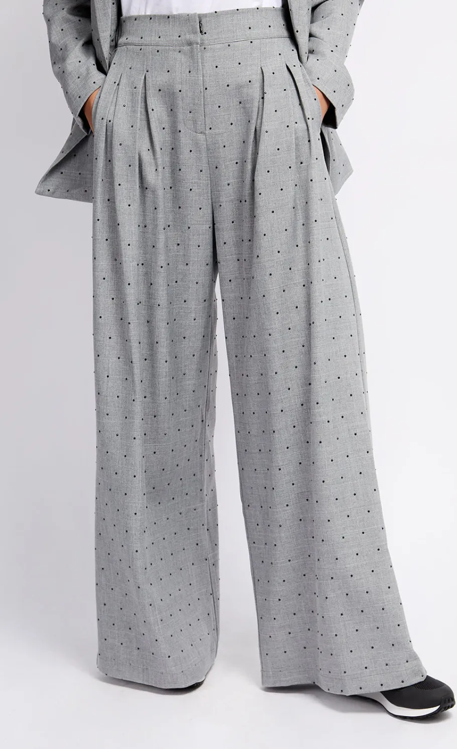Little Mistress Trousers<Grey and Black Diamanté Trousers