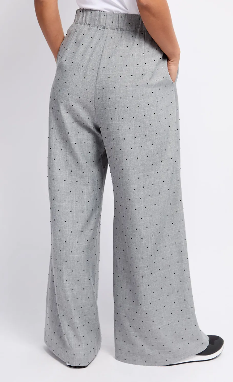 Little Mistress Trousers<Grey and Black Diamanté Trousers