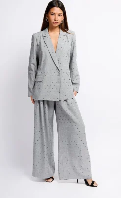 Little Mistress Trousers<Grey and Black Diamanté Trousers