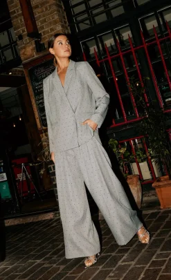 Little Mistress Trousers<Grey and Black Diamanté Trousers