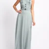 Little Mistress Dresses | Race Day Edit<Grey Embellished High Neck Maxi Dress