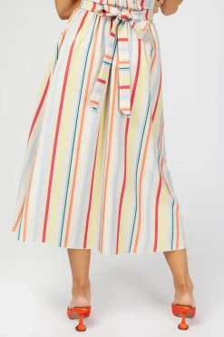 Little Mistress Co-Ords | Skirts<Kassia Stripe Button Detail Midi Skirt Co-ord