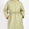 Little Mistress Coats & Jackets<Khaki Quilted Belted Coat