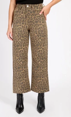 Little Mistress Trousers<Leopard Print Denim Jeans
