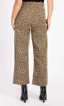 Little Mistress Trousers<Leopard Print Denim Jeans