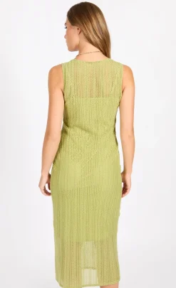 Little Mistress Dresses | Race Day Edit<Lime Crochet Midaxi Dress