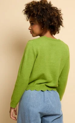 Little Mistress Knitwear<Lime Knitted Cardigan