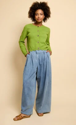 Little Mistress Knitwear<Lime Knitted Cardigan