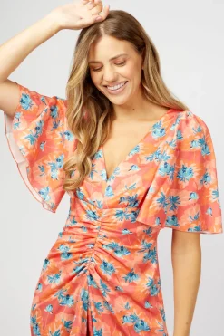 Little Mistress Dresses | Race Day Edit<Malorie Floral Print Ruched Front Maxi Dress