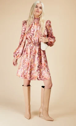 Little Mistress Race Day Edit | Summer / Holiday<Marble Satin Shirred Mini Dress