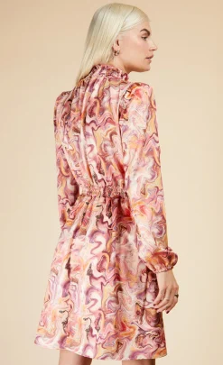 Little Mistress Race Day Edit | Summer / Holiday<Marble Satin Shirred Mini Dress