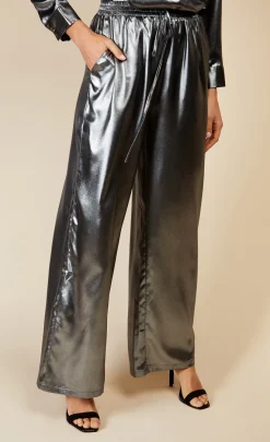 Little Mistress Co-Ords | Race Day Edit<Metallic Satin Trousers