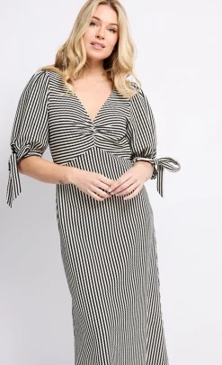 Little Mistress Dresses | Midi Dresses<Stripe Midaxi Dress