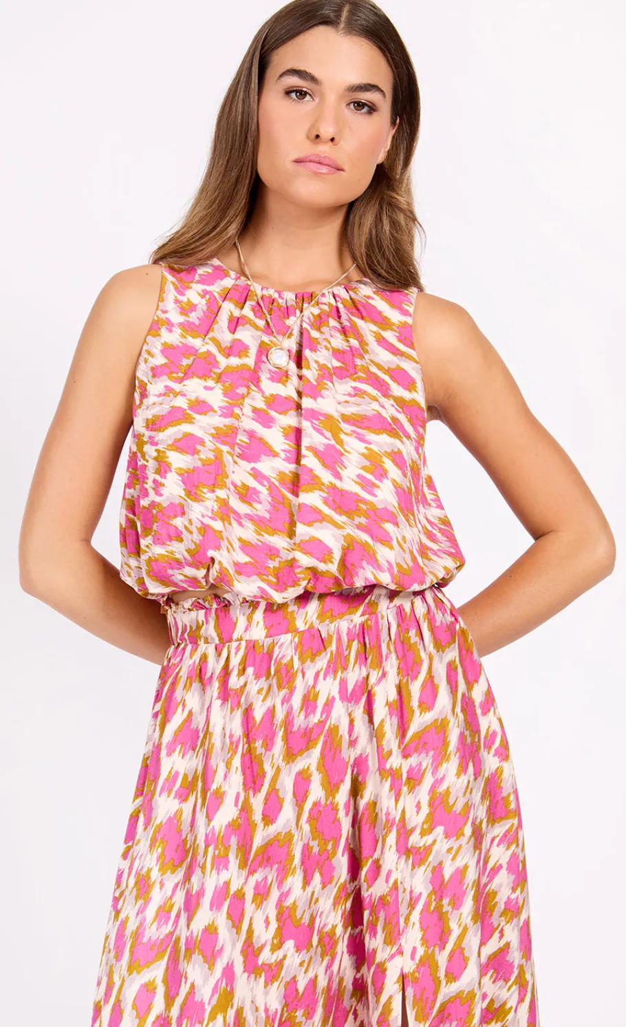 Little Mistress Co-Ords | Summer / Holiday<Print High Neck Top