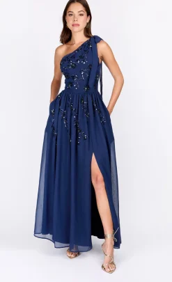 Little Mistress Dresses<Embellished One Shoulder Maxi Dress