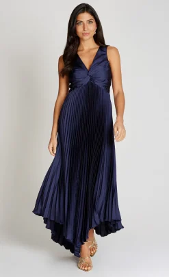 Little Mistress Dresses | Race Day Edit<Satin Pleated Midaxi Dress