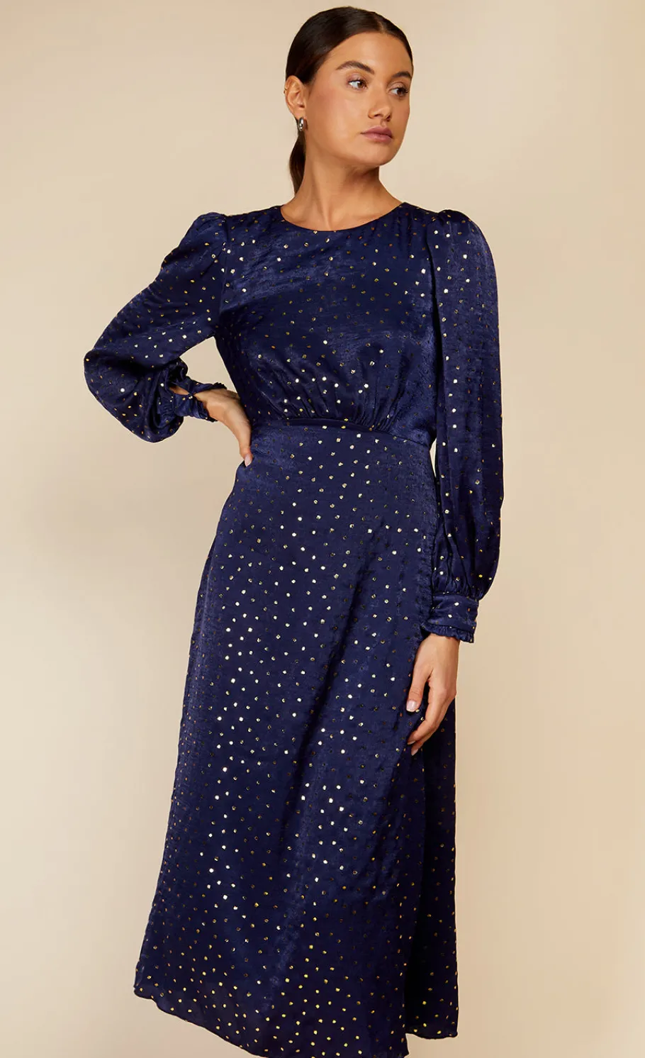 Little Mistress Dresses | Midi Dresses<Spot Foil Print Midaxi Dress