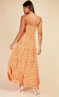 Little Mistress Race Day Edit | Summer / Holiday<Gingham Tie Front Maxi Dress