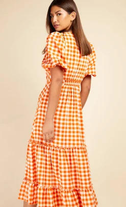 Little Mistress Dresses | Midi Dresses<Gingham Tiered Midaxi Dress
