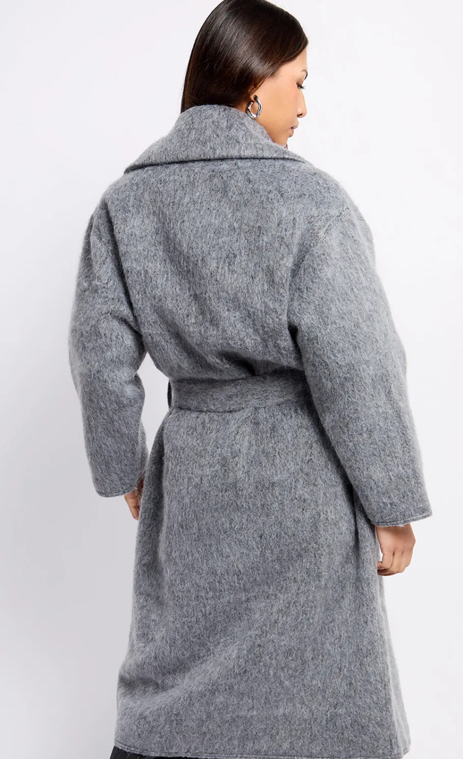 Little Mistress Coats & Jackets<Oversized Grey Wool Blend Coat