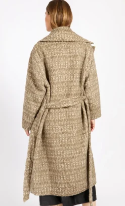 Little Mistress Coats & Jackets<Oversized Oatmeal Wool Blend Coat