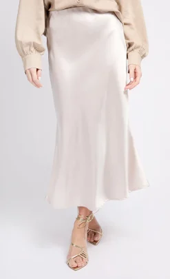 Little Mistress Skirts | Summer / Holiday<Oyster Satin Midi Skirt