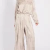 Little Mistress Chloe Lewis Collection | Co-Ords<Oyster Satin Trousers by Chloe Lewis