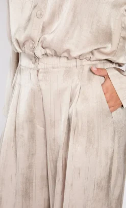 Little Mistress Chloe Lewis Collection | Co-Ords<Oyster Satin Trousers by Chloe Lewis