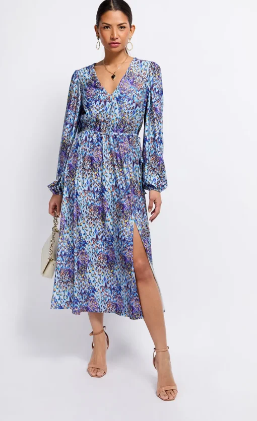 Little Mistress Dresses | Midi Dresses<Peacock Print Midaxi Dress