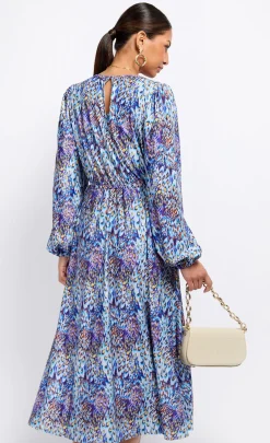 Little Mistress Dresses | Midi Dresses<Peacock Print Midaxi Dress
