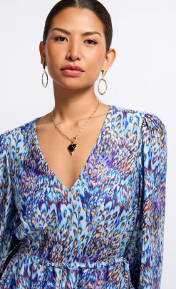 Little Mistress Dresses | Midi Dresses<Peacock Print Midaxi Dress