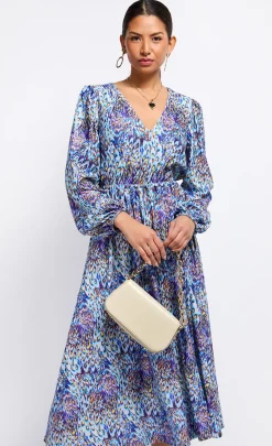 Little Mistress Dresses | Midi Dresses<Peacock Print Midaxi Dress