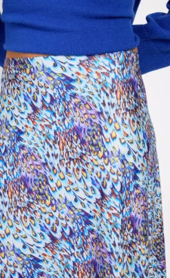 Little Mistress Skirts | Summer / Holiday<Peacock Print Midaxi Skirt