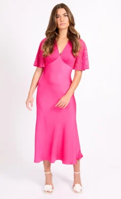 Little Mistress Race Day Edit | Dresses<Lace Satin Midi Dress