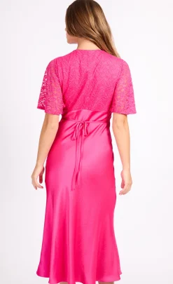 Little Mistress Race Day Edit | Dresses<Lace Satin Midi Dress