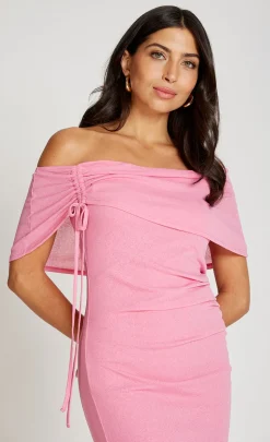 Little Mistress Dresses | Knitwear<Light Knit Bardot Midaxi Dress