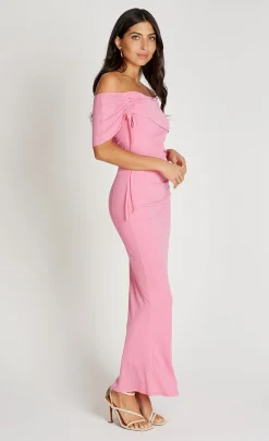 Little Mistress Dresses | Knitwear<Light Knit Bardot Midaxi Dress