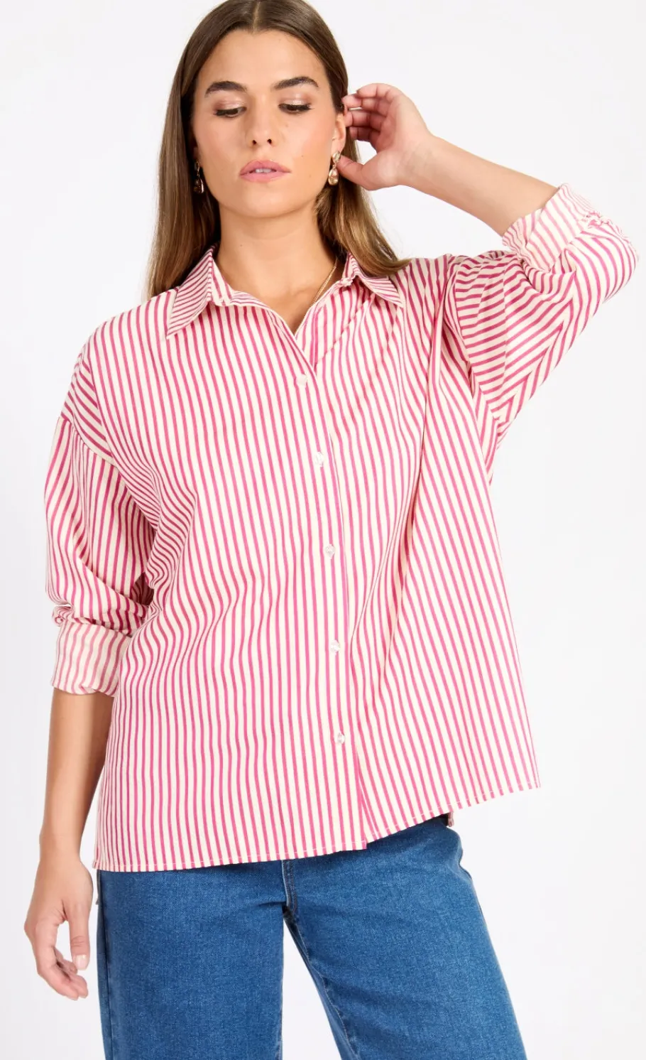 Little Mistress Office Fashion | Summer / Holiday<Pink Stripe Shirt