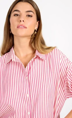 Little Mistress Office Fashion | Summer / Holiday<Pink Stripe Shirt