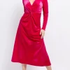 Little Mistress Dresses | Midi Dresses<Velvet Knot Detail Midaxi Dress