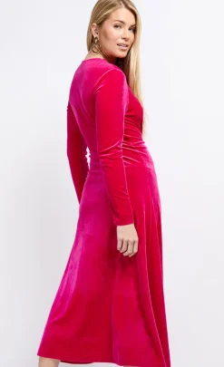 Little Mistress Dresses | Midi Dresses<Velvet Knot Detail Midaxi Dress