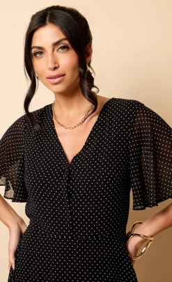 Little Mistress Dresses | Race Day Edit<Polka Dot Chiffon Midaxi Dress by Vicky Pattison