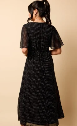 Little Mistress Dresses | Race Day Edit<Polka Dot Chiffon Midaxi Dress by Vicky Pattison