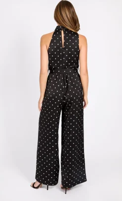 Little Mistress Jumpsuits & Playsuits | Race Day Edit<Polka Dot Satin Jumpsuit