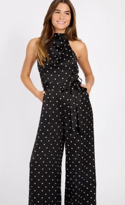 Little Mistress Jumpsuits & Playsuits | Race Day Edit<Polka Dot Satin Jumpsuit