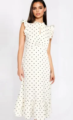 Little Mistress Dresses | Race Day Edit<Polka Dot Satin Midaxi Dress