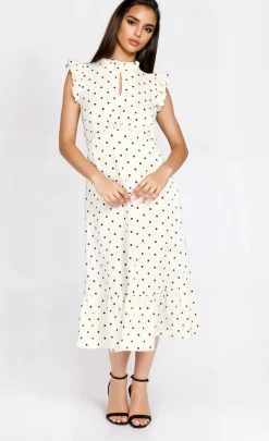 Little Mistress Dresses | Race Day Edit<Polka Dot Satin Midaxi Dress