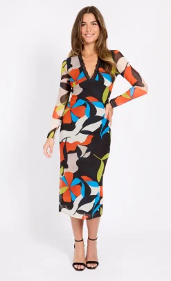 Little Mistress Dresses | Race Day Edit<Printed Mesh Midaxi Dress