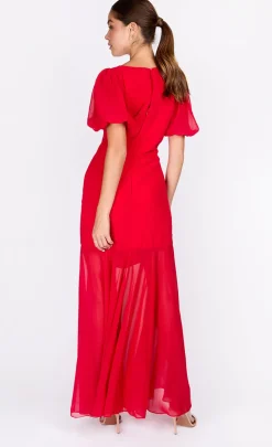 Little Mistress Dresses | Race Day Edit<Chiffon Puff Sleeve Maxi Dress