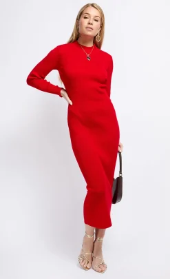 Little Mistress Dresses | Knitwear<Rib Knit Midaxi Bodycon Dress